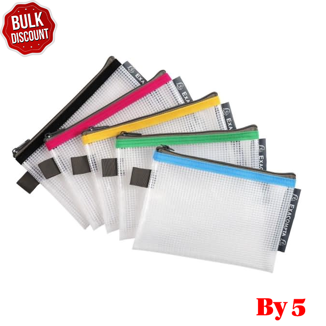 BULK DISCOUNT: Pack of 5 A6 Zip Folders (Exacompta)